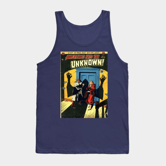 Haunted House Comic Cover Tank Top by Weirdette